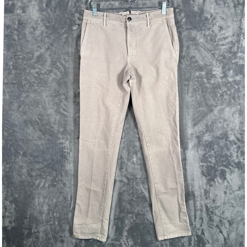 Incotex Slim Fit Stretch Cotton Trousers Pants Mens 30x32 Beige Chino Straight